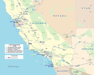 Rail Map of California